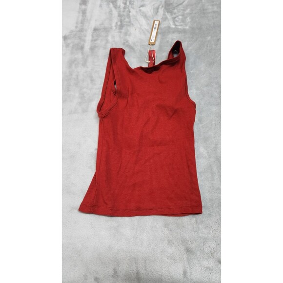 Skims Medium Brick Red Cotton Rib Tank Top AP-TNK-0038 NWT - Picture 3 of 8